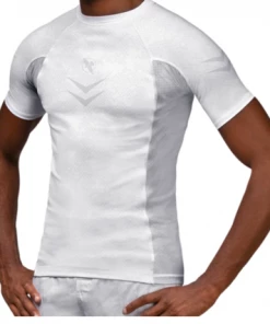 Hayabusa Ranked Short Sleeve Rash Guard - White TRAINING GEAR