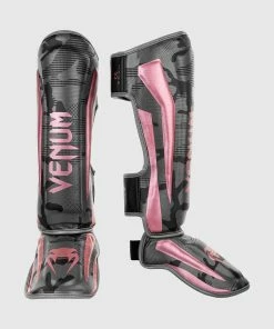 TRAINING GEAR Venum Elite Shin Guards - Dark Camo/Pink
