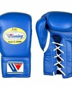 Winning Lace Up Gloves - Blue