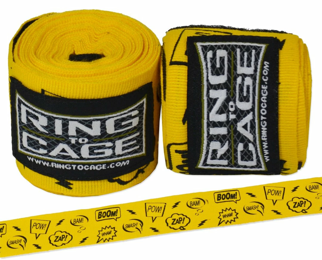 Ring To Cage Printed Hand Wraps - Multiple Designs TRAINING GEAR 4 Ring To Cage Printed Hand Wraps - Multiple Designs TRAINING GEAR