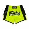 Fairtex Slim Cut Muay Thai Shorts - Neon Green