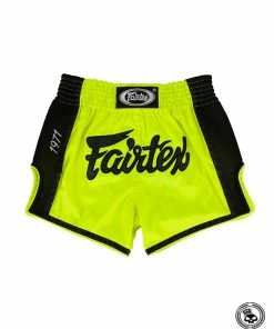 Fairtex Slim Cut Muay Thai Shorts - Neon Green