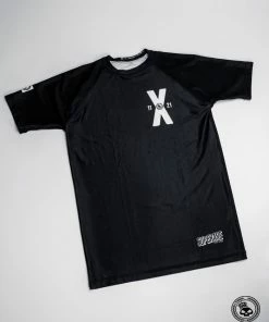 Superare Fight Goods Superare 10th Anniversary Short Sleeve Rash Guard - Black/White