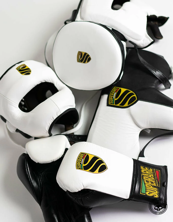 Superare Fight Goods Superare S430 Full Face Headgear - White/Black SUPERARE ITALY 6 Superare Fight Goods Superare S430 Full Face Headgear - White/Black SUPERARE ITALY
