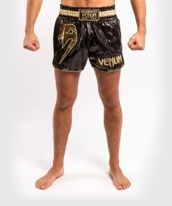 Venum Giant Foil Muay Thai Shorts - Black/Gold TRAINING GEAR