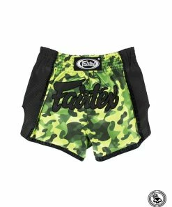 Fairtex Slim Cut Muay Thai Shorts - Green Camo