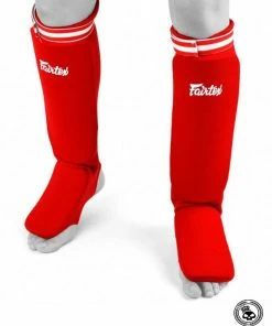 Fairtex Cloth Shin Guards - Red