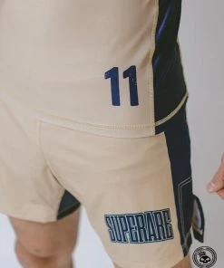 Superare Fight Goods Superare Finisher Long Sleeve Rash Guard - Beige/Navy SUPERARE ATHLETICS