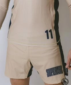 Superare Fight Goods Superare Finisher Fight Shorts - Beige/Navy