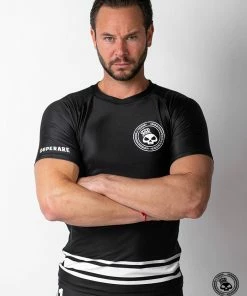 Superare Fight Goods SUPERARE ATHLETICS Superare Finisher Short Sleeve Rash Guard - Black/White