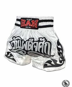 Han Muay Thai Shorts - The Showdown White