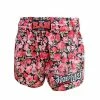 Han Muay Thai Shorts - Black/Pink Roses
