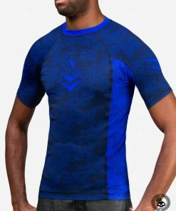 TRAINING GEAR Hayabusa Ranked Short Sleeve Rash Guard - Blue
