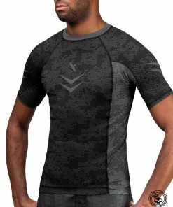 Hayabusa Ranked Short Sleeve Rash Guard - Black TRAINING GEAR