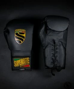 Superare Fight Goods Superare S50 Lace Up Gloves - Matte Black SUPERARE ITALY