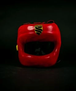 Superare Fight Goods Superare S430 Full Face Headgear - Red/Black/Yellow