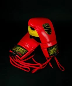 Superare Fight Goods Superare S50 Lace Up Gloves - Red/Black/Yellow