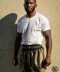 Superare Fight Goods TRAINING GEAR Superare One Series Muay Thai Shorts - Khaki/Black