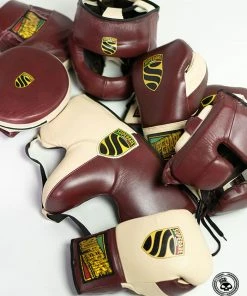 Superare Fight Goods Superare S40 Lace Up Gloves - Maroon/Cream