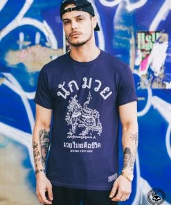 Superare Fight Goods Superare Nak Muay Shirt - Navy CLOTHING