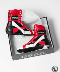 Superare Fight Goods TRAINING GEAR Superare Boxing Shoes - Black/Red/White