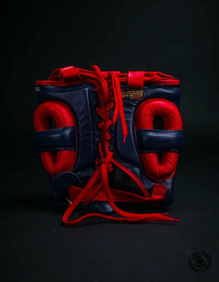 Superare Fight Goods Superare S360 Cheek Headgear - Navy/Red 4 Superare Fight Goods Superare S360 Cheek Headgear - Navy/Red