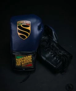 Superare Fight Goods Superare S458 Lace Up Pro Fight Gloves - Navy/Black SUPERARE ITALY
