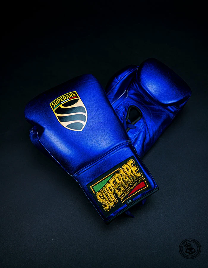 Superare Fight Goods Superare S50 Lace Up Gloves - Azzurro Blue 4 Superare Fight Goods Superare S50 Lace Up Gloves - Azzurro Blue