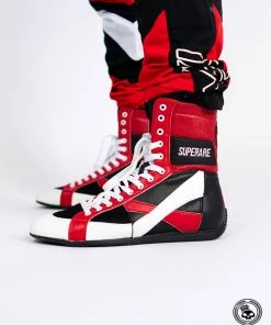 Superare Fight Goods TRAINING GEAR Superare Boxing Shoes - Black/Red/White