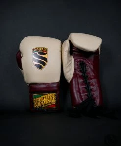 Superare Fight Goods SUPERARE ITALY Superare S50 Lace Up Gloves - Maroon/Cream