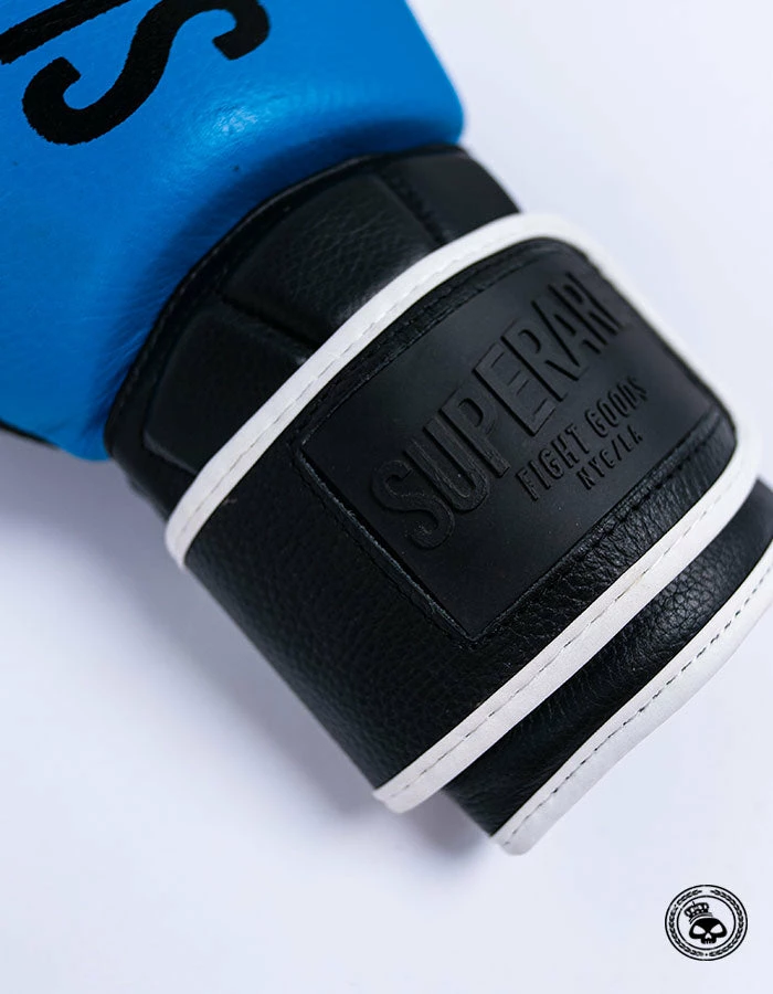 Superare Fight Goods Superare One Series "SuperGel" Velcro Gloves - Blue/Black 5 Superare Fight Goods Superare One Series "SuperGel" Velcro Gloves - Blue/Black