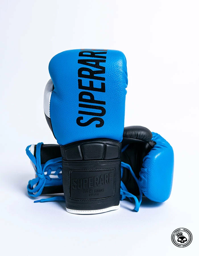 Superare Fight Goods Superare One Series "SuperGel" Lace Up Gloves - Blue/Black 4 Superare Fight Goods Superare One Series "SuperGel" Lace Up Gloves - Blue/Black