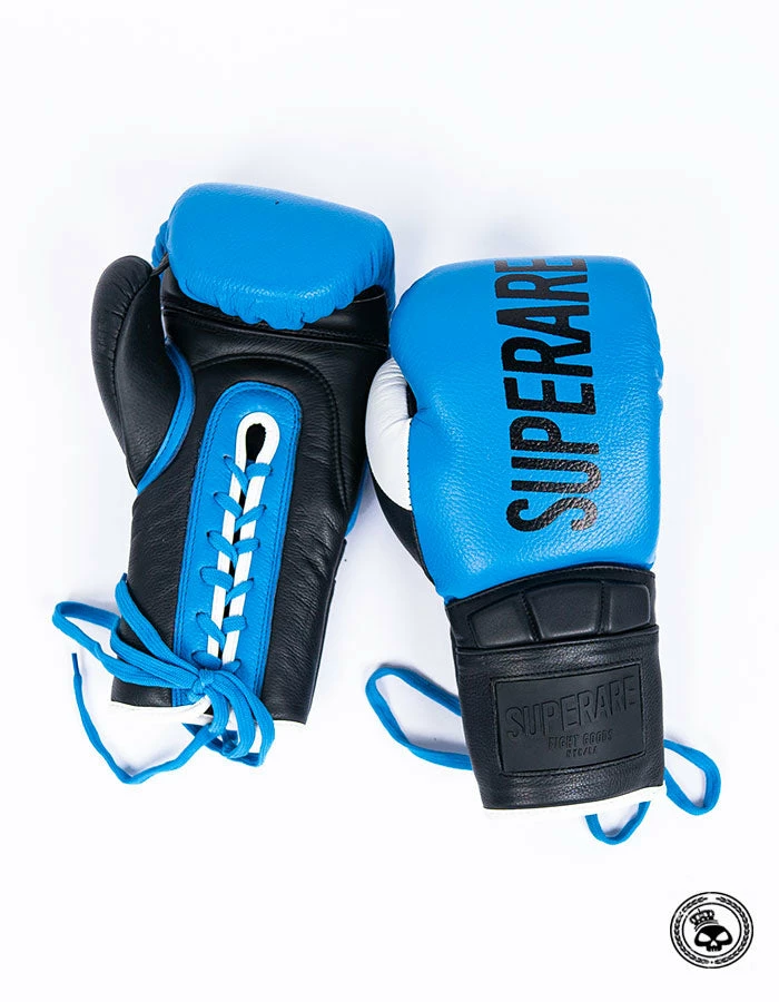 Superare Fight Goods Superare One Series "SuperGel" Lace Up Gloves - Blue/Black 3 Superare Fight Goods Superare One Series "SuperGel" Lace Up Gloves - Blue/Black