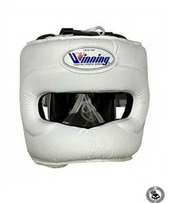 Winning Full Face Headgear - White WINNING BOXING